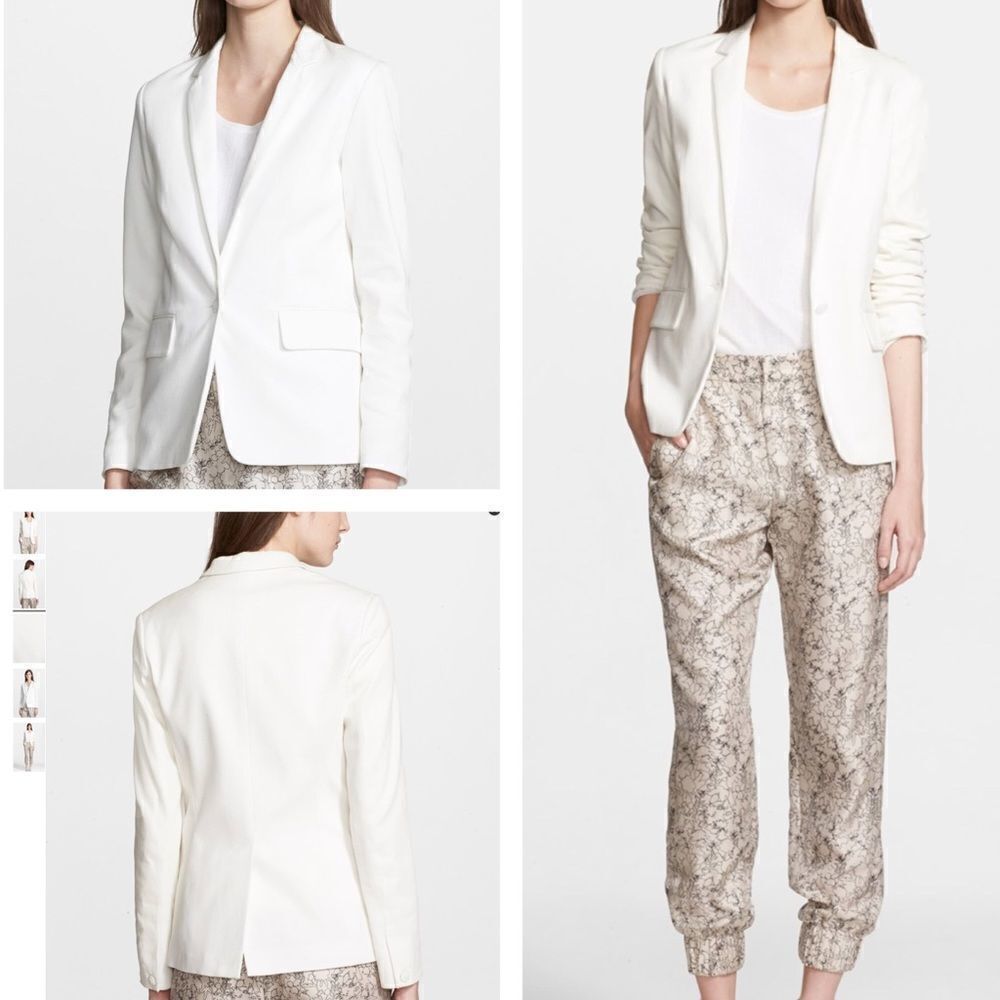 Rag & Bone Sidney Ecru White Blazer Vanilla Hourglass Blazer New Size 10